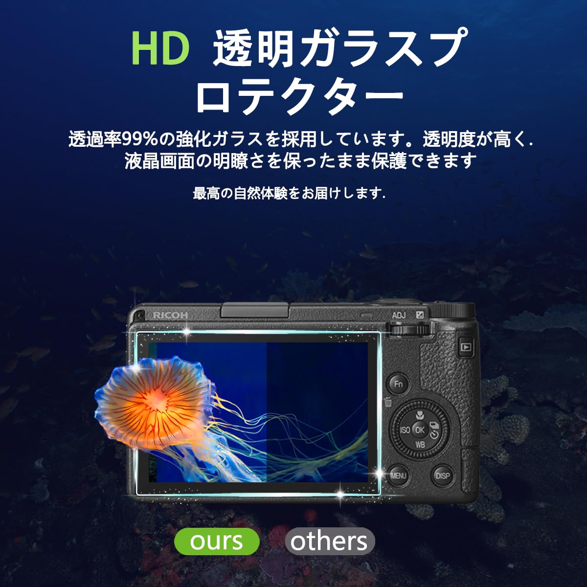 Amazon.co.jp: 【2枚セット】 対応 Ricoh GR III/GR IIIX ガラス